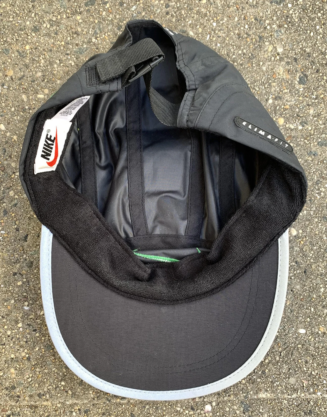 Vintage Nike Clima F.I.T. Black / Green / 3M Hat — RootsBK